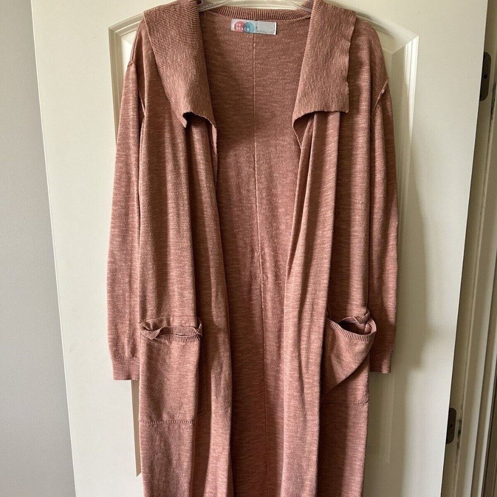 Free People Beach Long Slub Kit Cardigan Sweater - Size Small